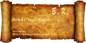 Bokányi Kata névjegykártya